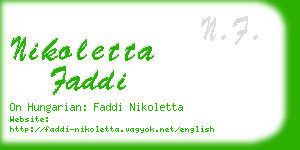 nikoletta faddi business card